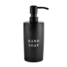 Load image into Gallery viewer, Black Stoneware Hand Soap Dispenser