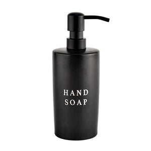 Black Stoneware Hand Soap Dispenser