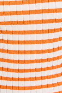 Striped Cropped Tank | Orange