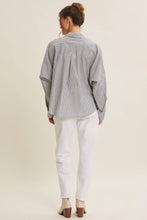 Load image into Gallery viewer, Pinstripe Oversized Shirt | Denim Blue