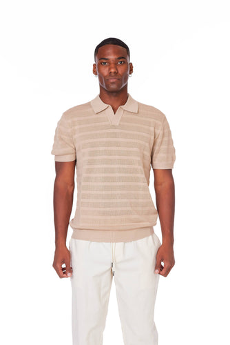 Men's Textured Polo Shirt