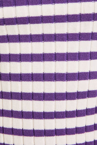 Striped Cropped Tank | Purple