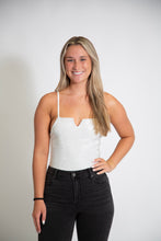 Load image into Gallery viewer, Crystal Rhinestone Cami Bodysuit