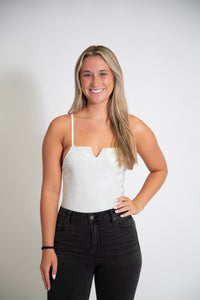 Crystal Rhinestone Cami Bodysuit