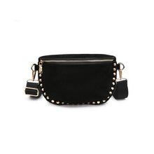 Load image into Gallery viewer, Gizelle Suede Crossbody Bag | Black