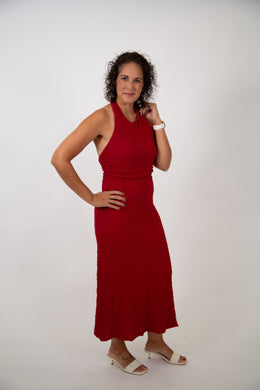 Textured Halter Dress