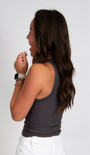 Load image into Gallery viewer, Exposed Seam Ribbed Tank | Charcoal