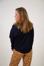 Load image into Gallery viewer, Dropped  Shoulder Thermal Top | Navy