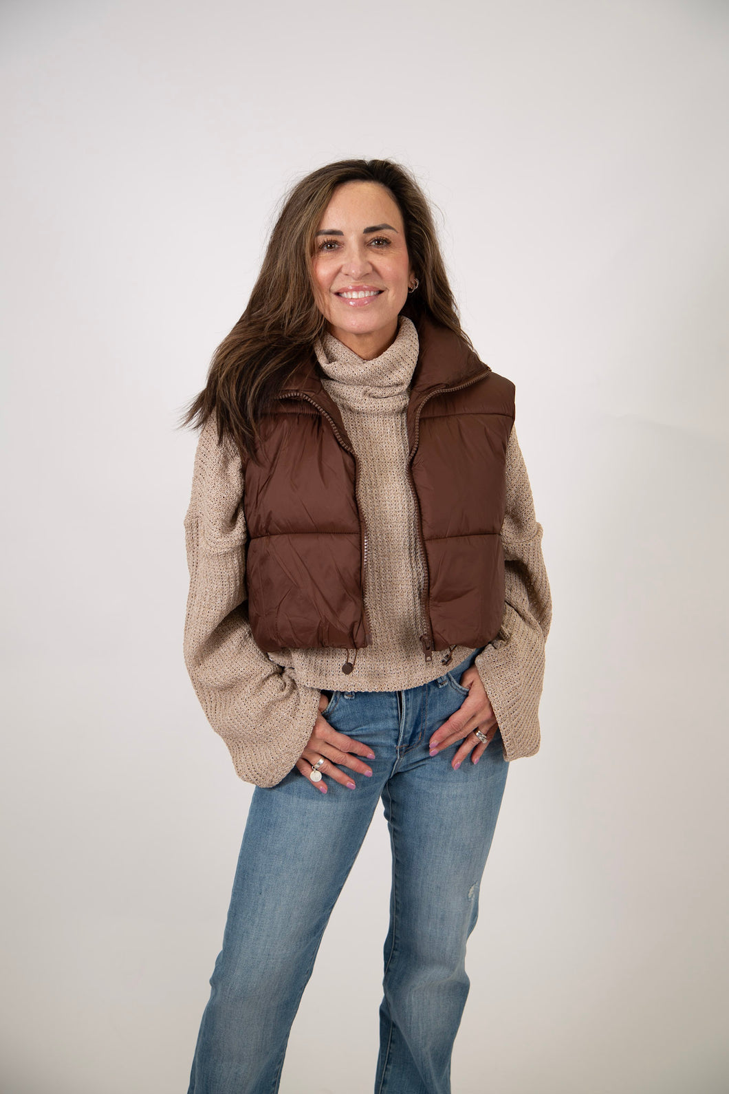 Puffer Vest | Brown
