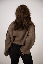 Load image into Gallery viewer, Button Sleeve Boxy Sweater | Olive