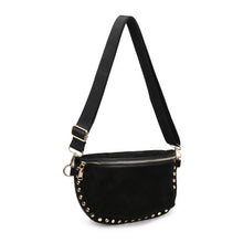Load image into Gallery viewer, Gizelle Suede Crossbody Bag | Black