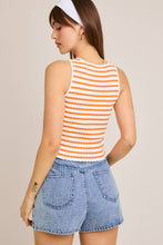 Load image into Gallery viewer, Striped Cropped Tank | Orange