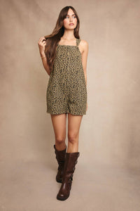 Back Bow Animal Print Romper