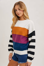 Load image into Gallery viewer, Color Block Sweater