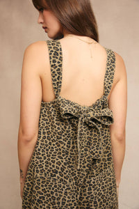 Back Bow Animal Print Romper