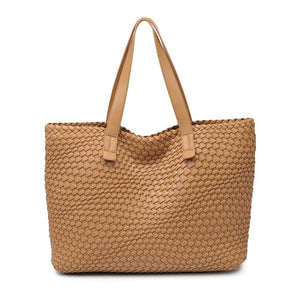 Piquant Woven Tote | Tan