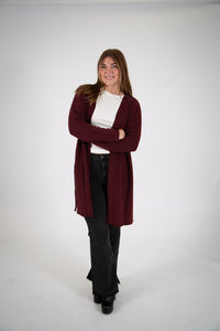 Curvy Knit Cardigan with Side Slits