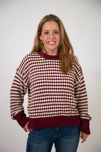 Textured Mix Stripe Sweater