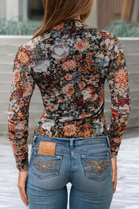 Floral Mesh Top