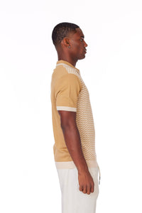 Men's Textured Polo Shirt