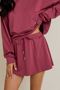Drawstring Skort