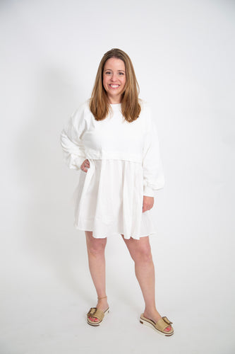 Sweater and Skirt Contrast Dress