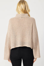 Load image into Gallery viewer, Two Tone Turtleneck Sweater | Oatmeal