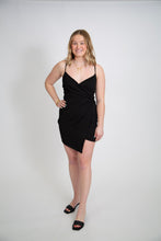 Load image into Gallery viewer, Twist Side Asymmetrical Mini Dress