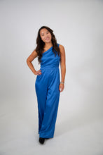 Load image into Gallery viewer, One Shoulder Satin Jumpsuit