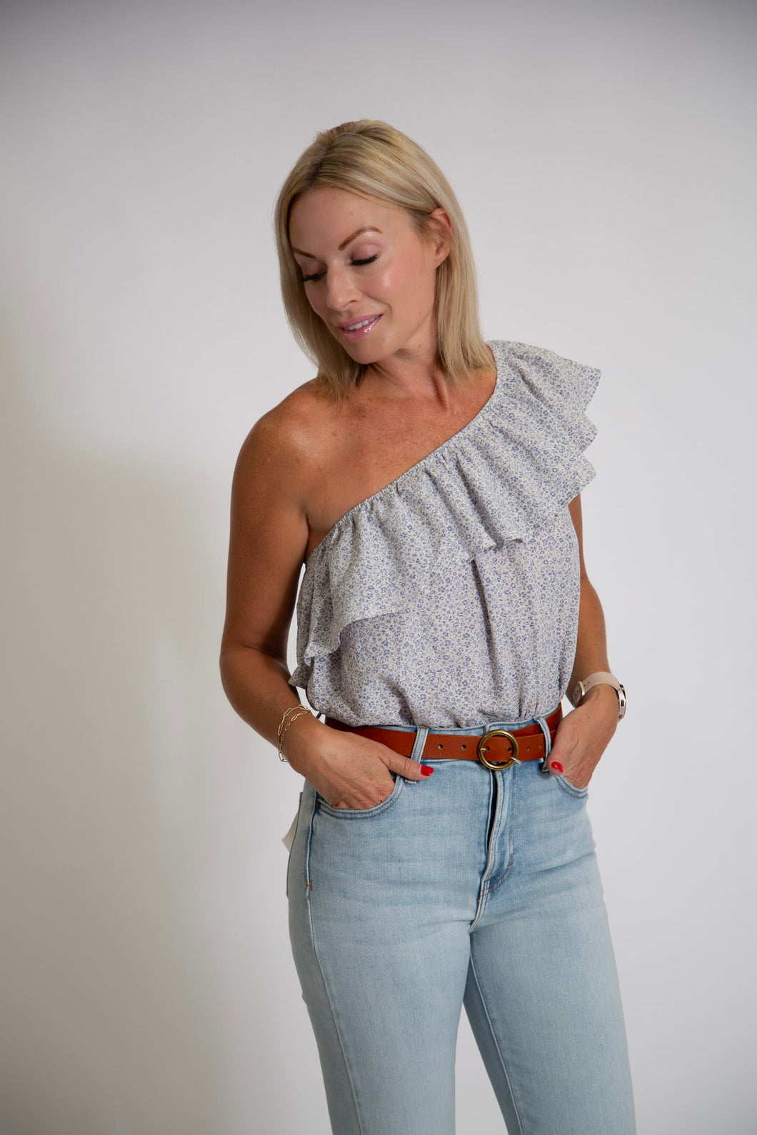 Floral One Shoulder Bodysuit