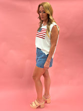 Load image into Gallery viewer, Curvy Flag Sleeveless Top
