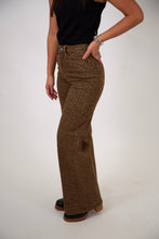 Load image into Gallery viewer, Super High Wide Leg Leopard Jeans by Mica Denim