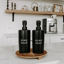 Load image into Gallery viewer, Black Stoneware Hand Soap Dispenser
