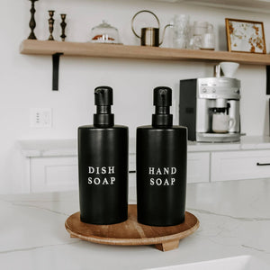 Black Stoneware Hand Soap Dispenser