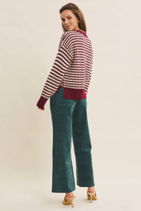 Textured Mix Stripe Sweater