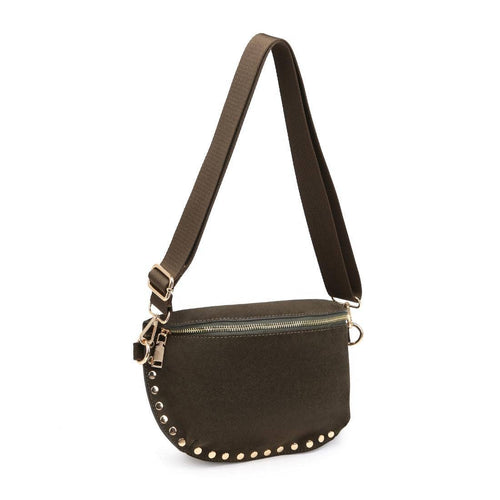 Gizelle Suede Crossbody Bag | Olive
