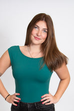 Load image into Gallery viewer, Open Back Bodysuit | Forest Green