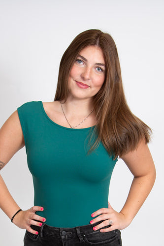 Open Back Bodysuit | Forest Green