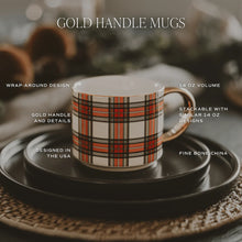 Load image into Gallery viewer, Vintage Santa Gold Handle Coffee Mug