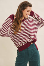Load image into Gallery viewer, Textured Mix Stripe Sweater