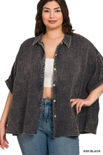 Load image into Gallery viewer, Curvy Washed Button Down Shirt