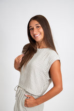 Load image into Gallery viewer, Striped Sleeveless Crop Top | Ivory