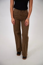 Load image into Gallery viewer, Super High Wide Leg Leopard Jeans by Mica Denim