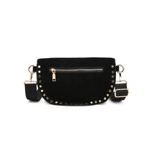 Load image into Gallery viewer, Gizelle Suede Crossbody Bag | Black