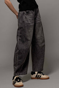 Etched Inseam Barrel Jeans
