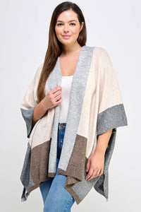 Curvy Colorblock Cardigan