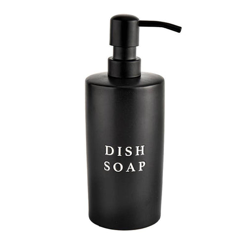 15oz Black Stoneware Dish Soap Dispenser- Home Decor & Gifts