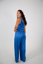 Load image into Gallery viewer, One Shoulder Satin Jumpsuit
