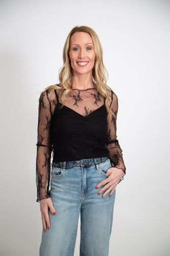 Lace Mesh Top with Tank (2 pieces)