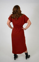 Load image into Gallery viewer, Short Sleeve Tie Waist Shirt Dress